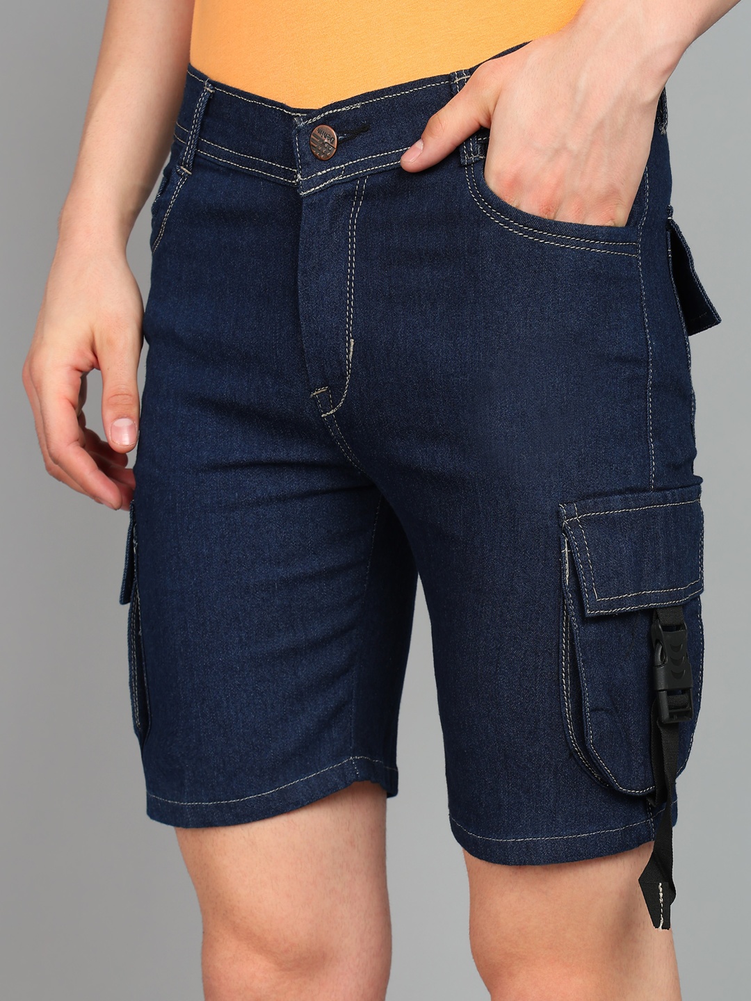 

Moda Rapido Men Running Denim Shorts, Blue