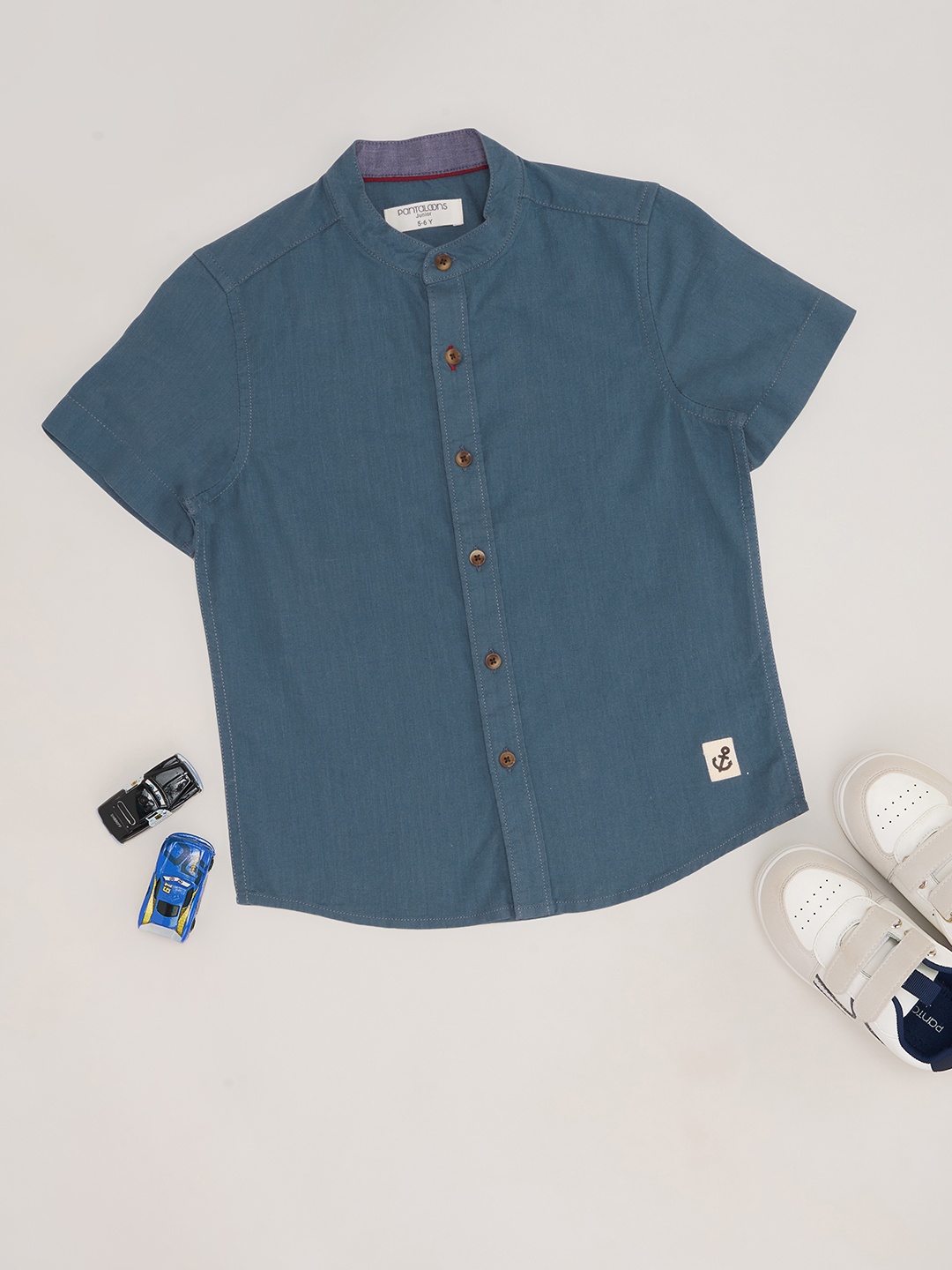 

Pantaloons Junior Boys Opaque Casual Shirt, Blue