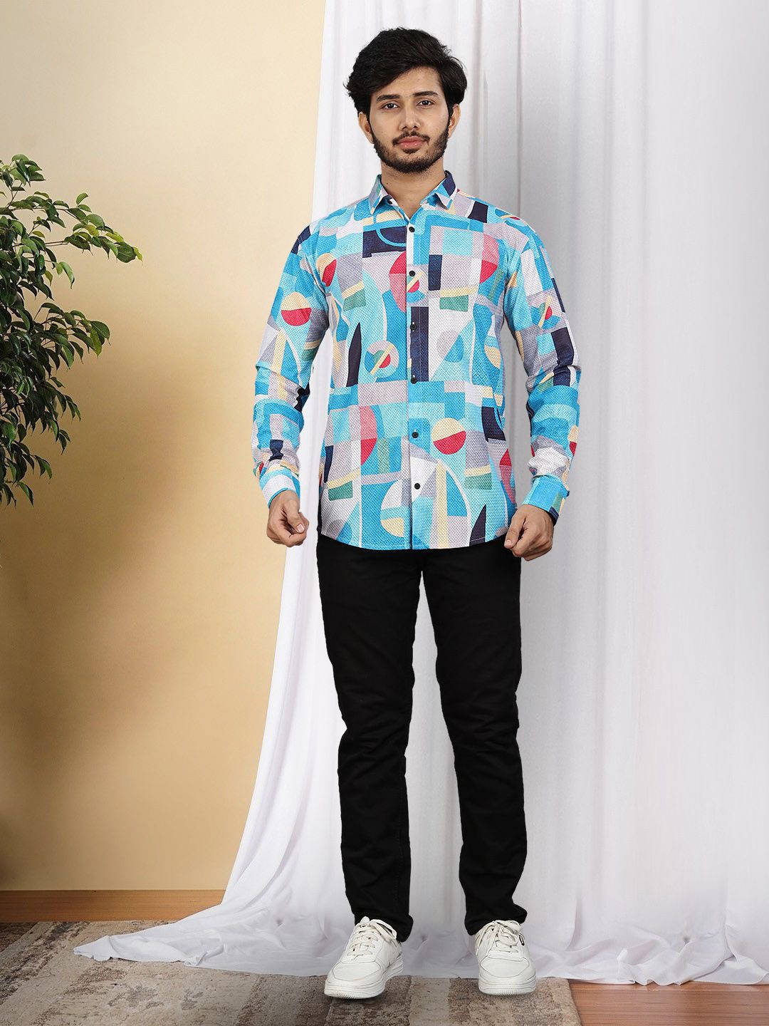 

Moda Rapido Men Original Opaque Printed Casual Shirt, Multi