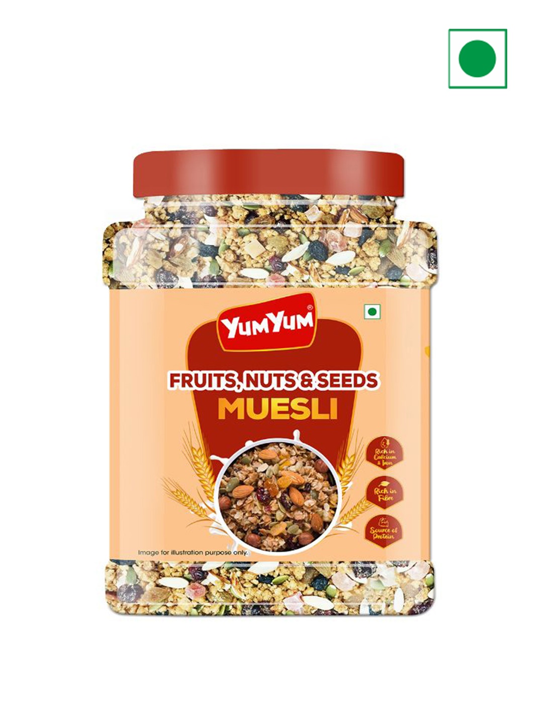 

YUM YUM Crunchy Muesli Fruits, Nuts & Seeds - 750g, Pink