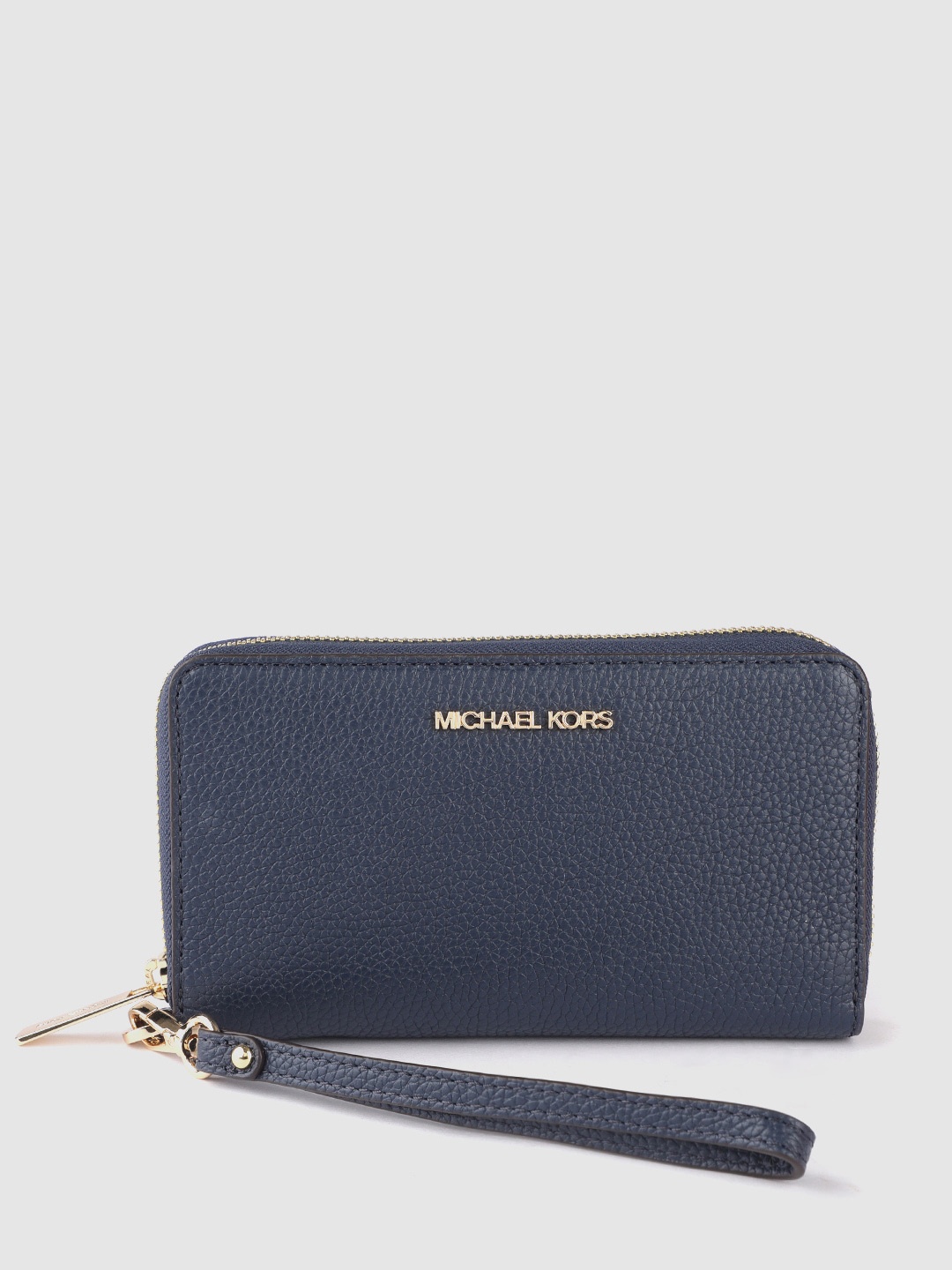 

Michael Kors Women Leather Smartphone Zip Around Wallet, Navy blue