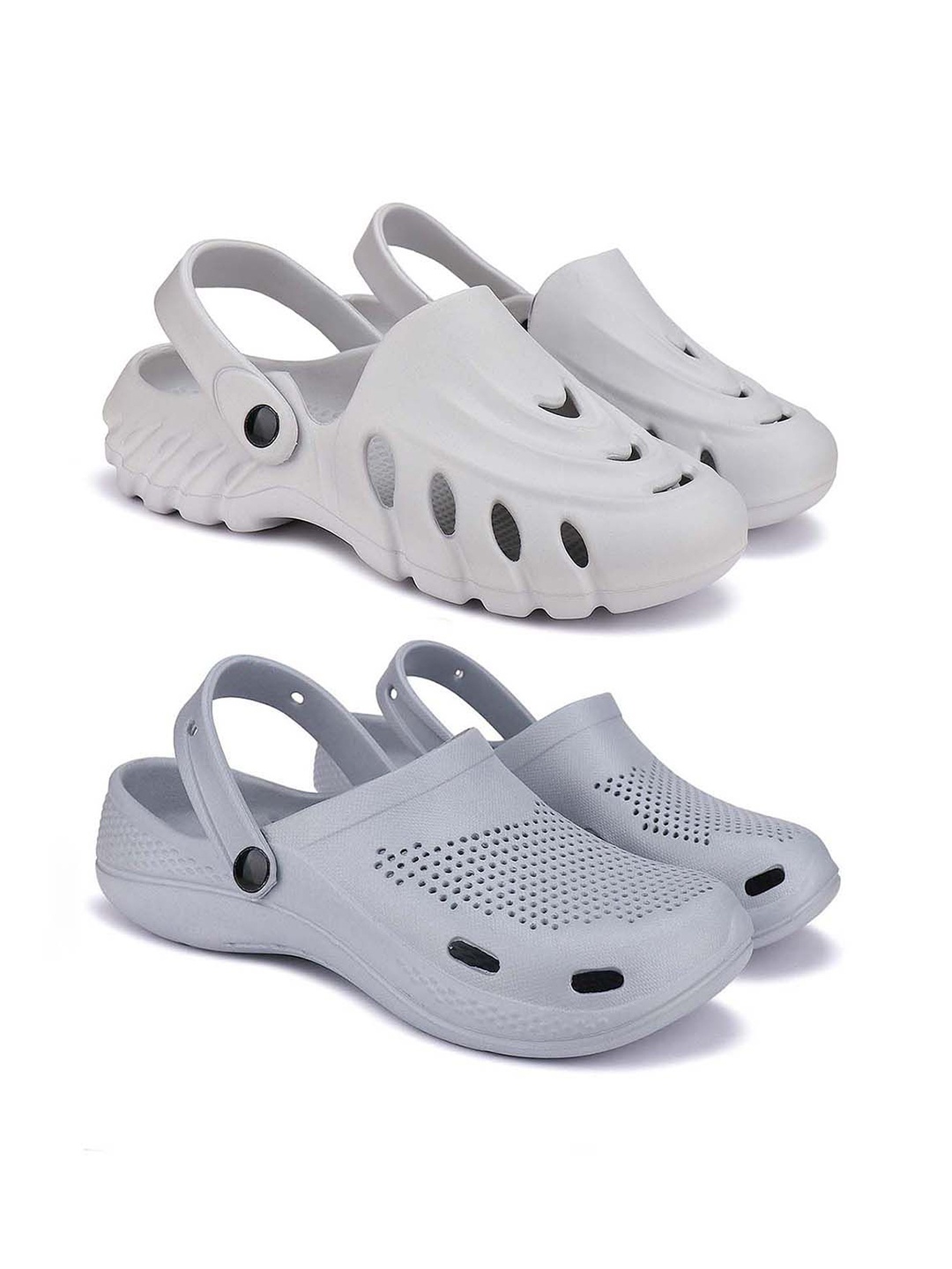 

BERSACHE Men Clogs, Grey