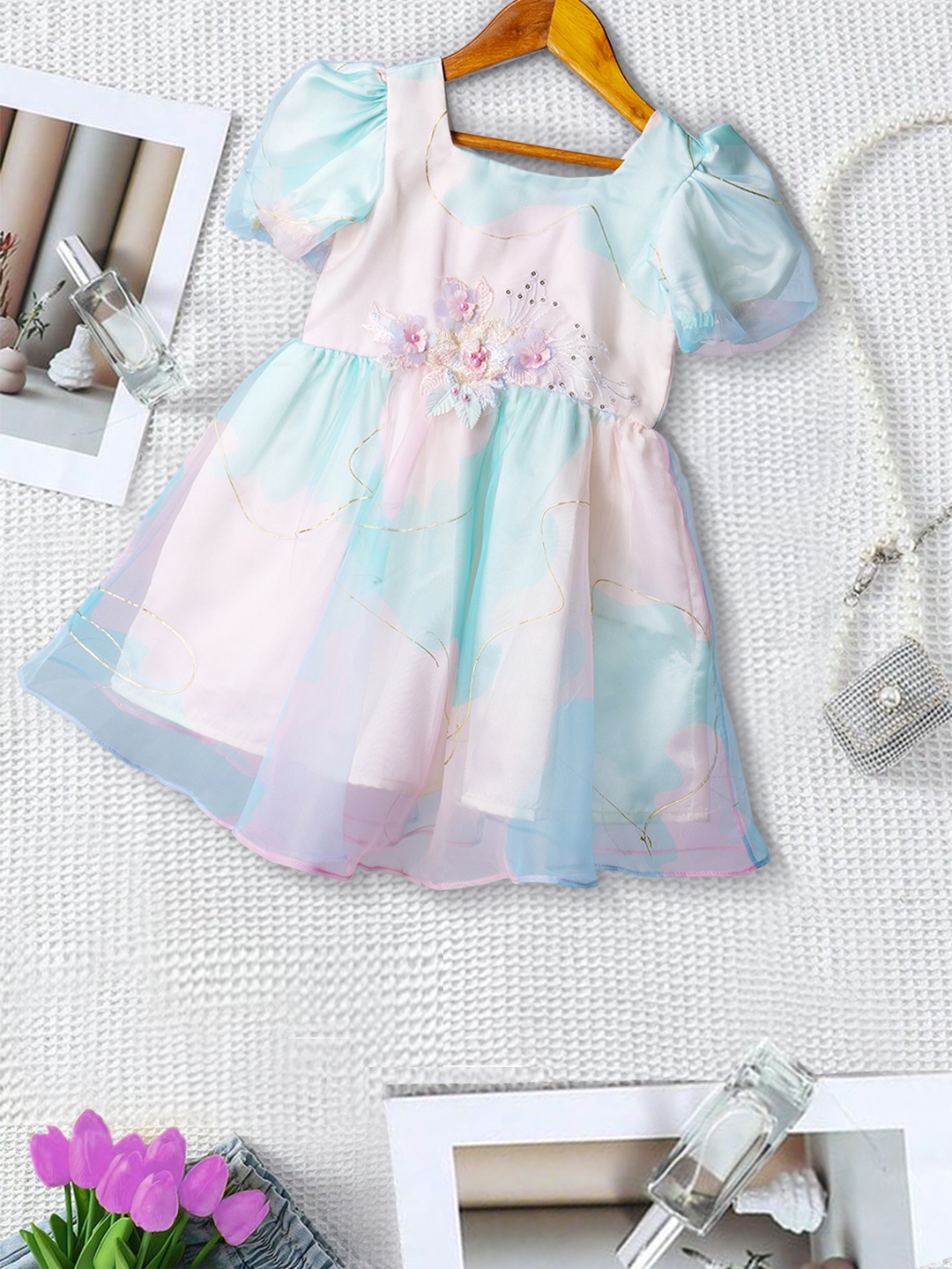 

pspeaches Dyed Fit & Flare Dress, Multi