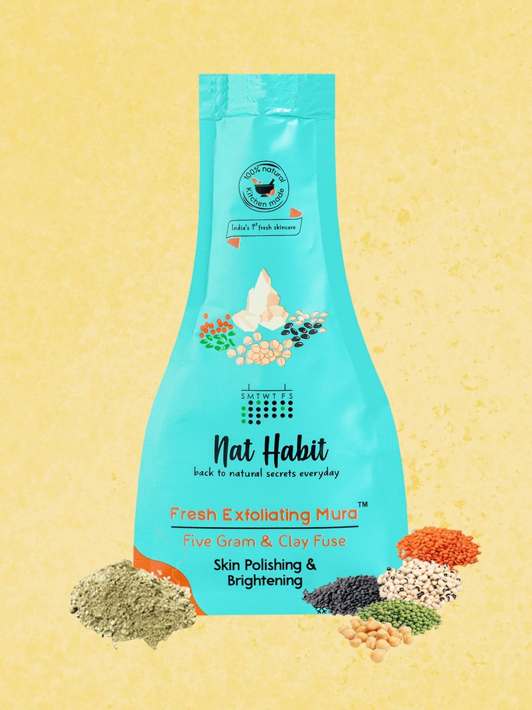 

Nat Habit Fresh Exfoliating Mura Exfoliator With Five Gram & Clay Fuse - 25 g, Green