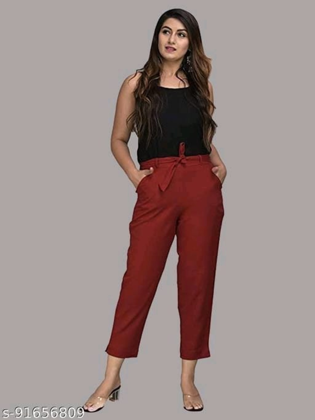 

OUTER WEAR AYAM EXPORTS Women Trousers, Maroon