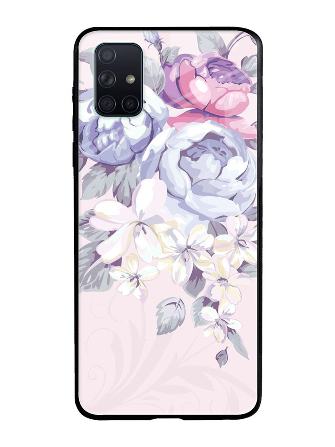 

QRIOH Floral Printed Samsung Galaxy A51 Back Case Mobile Accessories, Pink