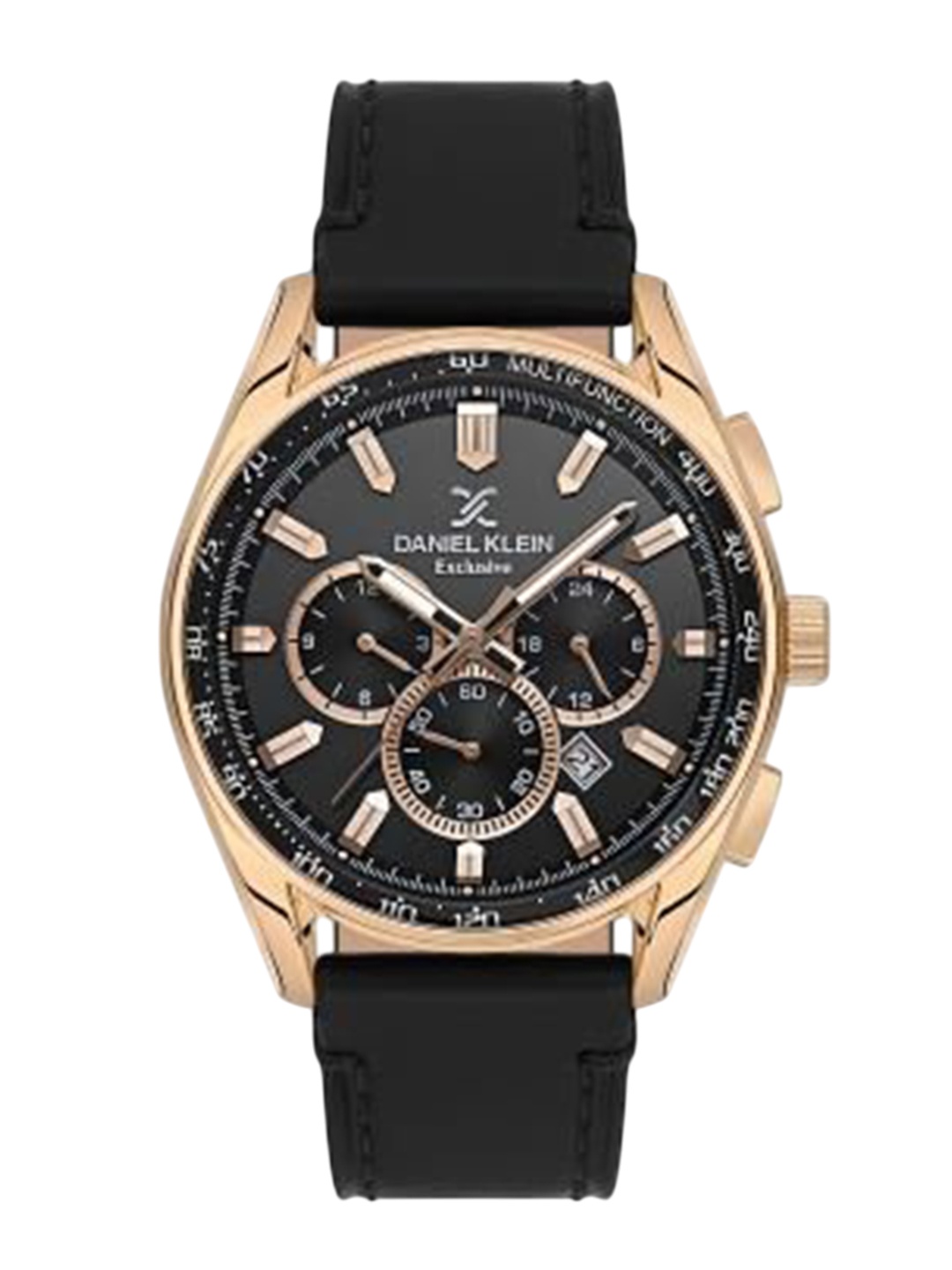 

Daniel Klein Men Embellished Dial & Leather Straps Analogue Watch DK.1.13902-3, Black