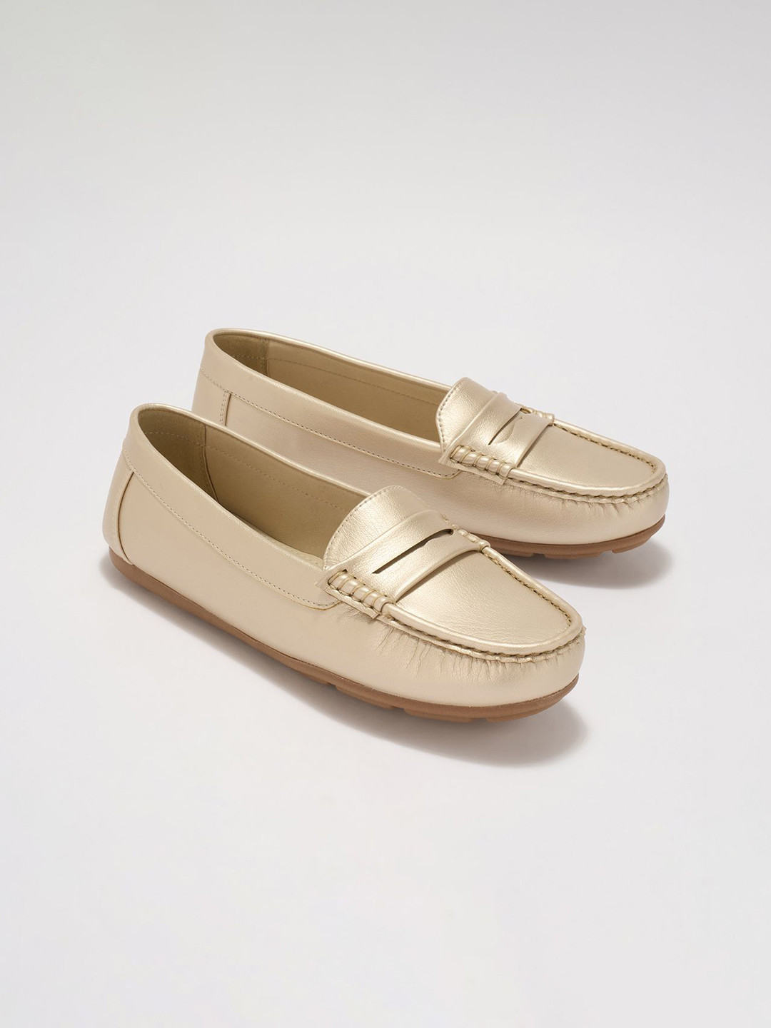 

Forever Glam by Pantaloons Women PU Loafers, Gold