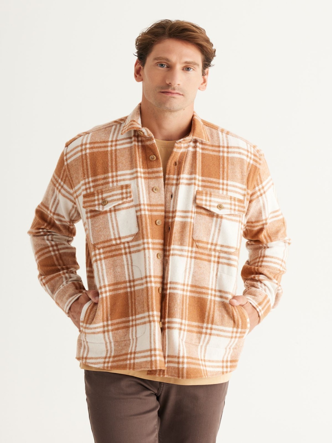 

ALTINYILDIZ CLASSICS AC Co. Men Tartan Checks Opaque Checked Casual Shirt, Na