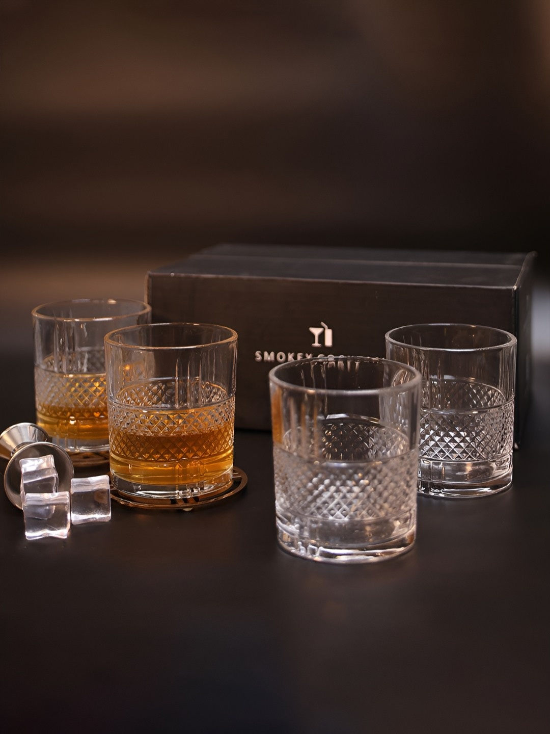 

Round Diamond Whiskey Premium Glass Set of 6, Transparent