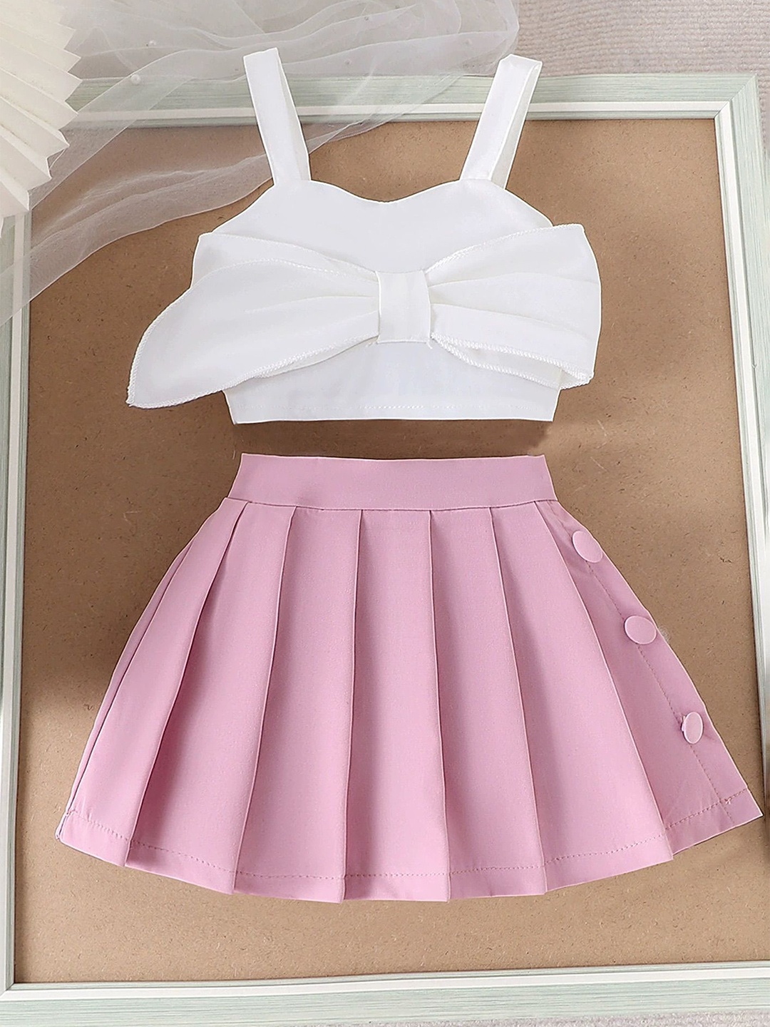 

LULU & SKY Girls Top with Skirt, Pink
