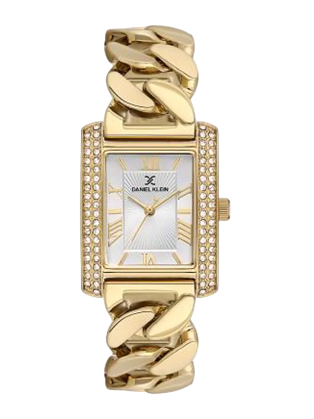 

Daniel Klein Women Embellished Dial & Stainless Steel Bracelet Style Straps Analogue Watch DK.1.13895-2, Gold