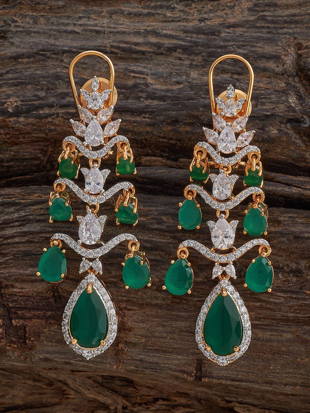 

Kushal's Fashion Jewellery Contemporary Drop Earrings, Green