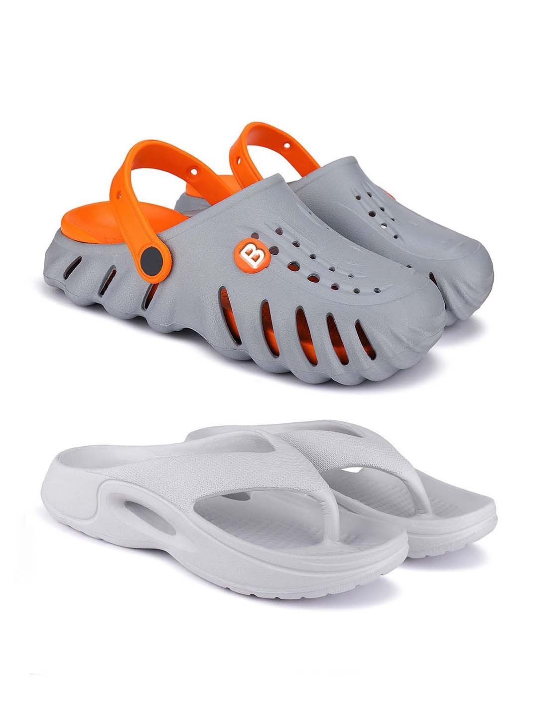 

BERSACHE Men Clogs, Grey