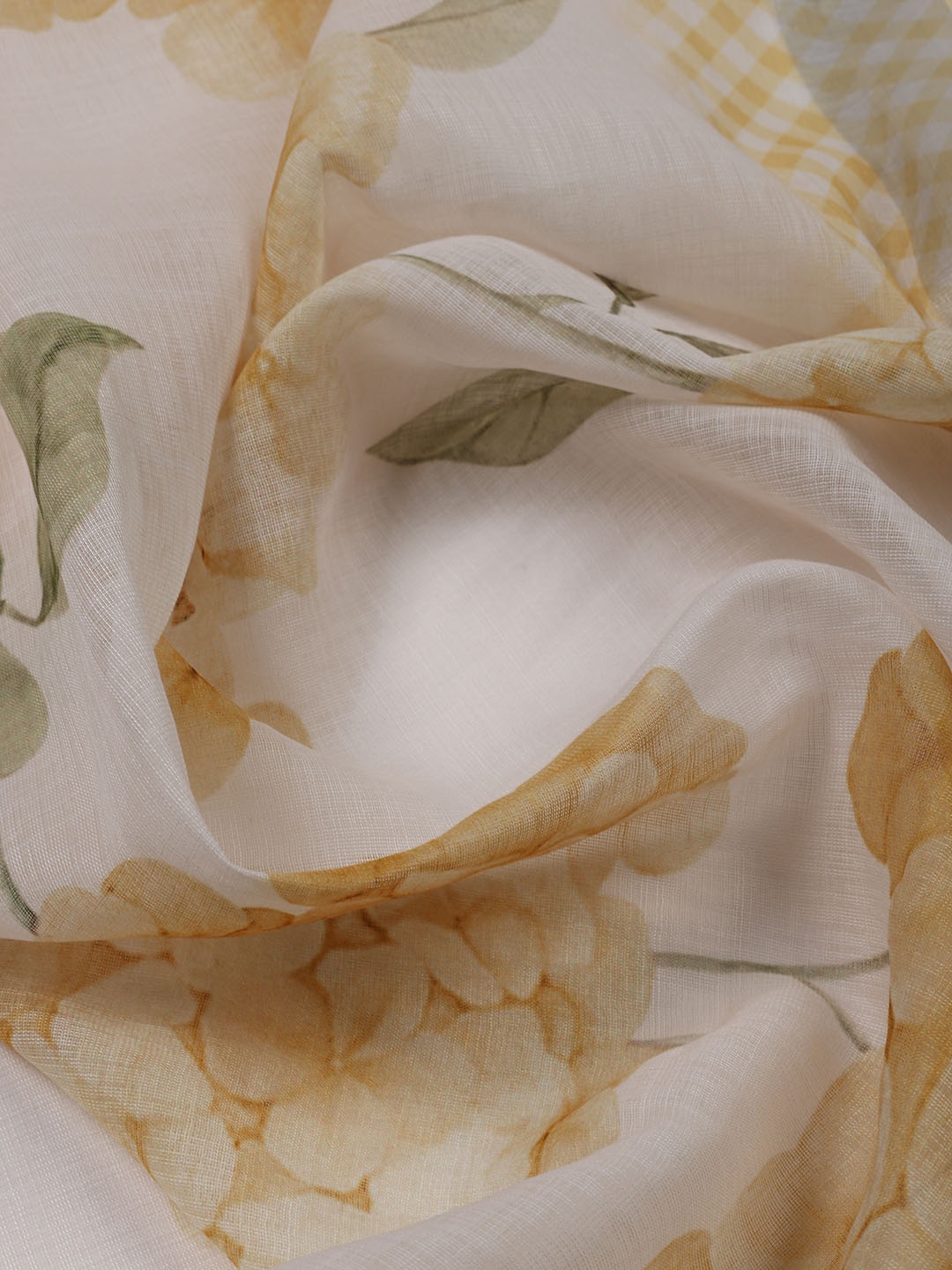 

Meena Bazaar Printed Linen Unstitched Dress Material, Yellow