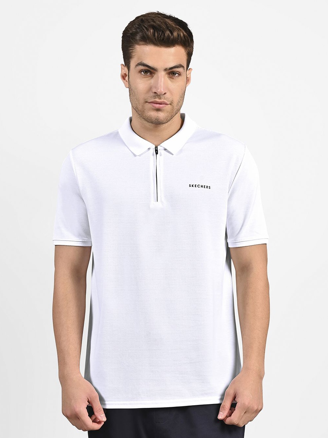 

Skechers Men Contrast Tipping Polo T-Shirt, White