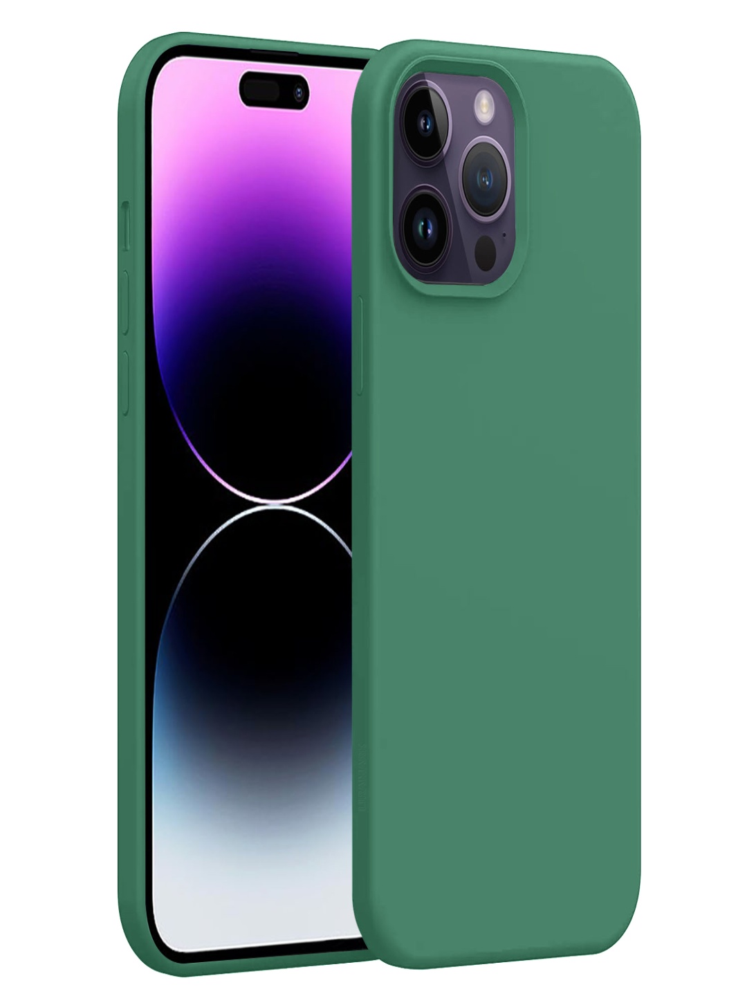 

LIRAMARK Solid Printed iPhone 14 Pro Back Case Mobile Accessories, Green