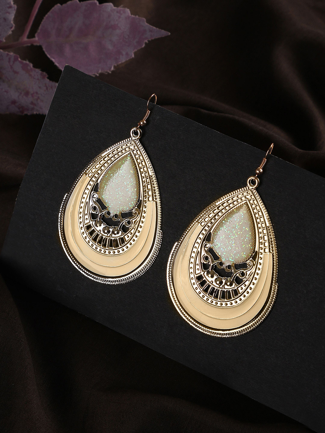 

Anouk Contemporary Drop Earrings, Cream