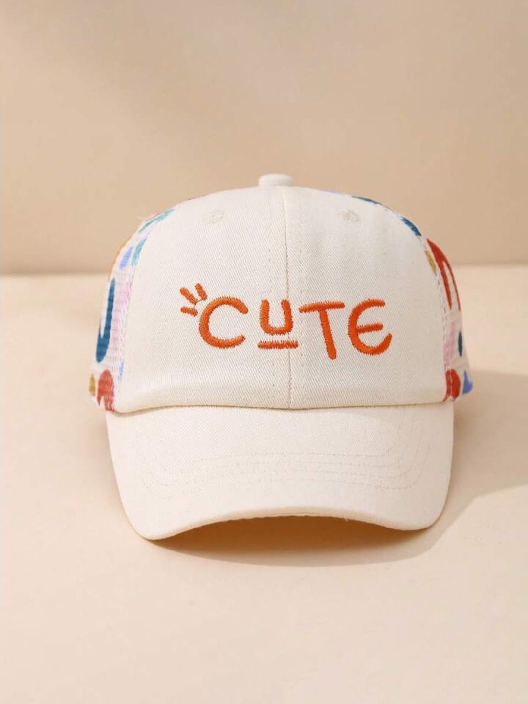 

Ziory Unisex Kids Embroidered Baseball Cap, Beige