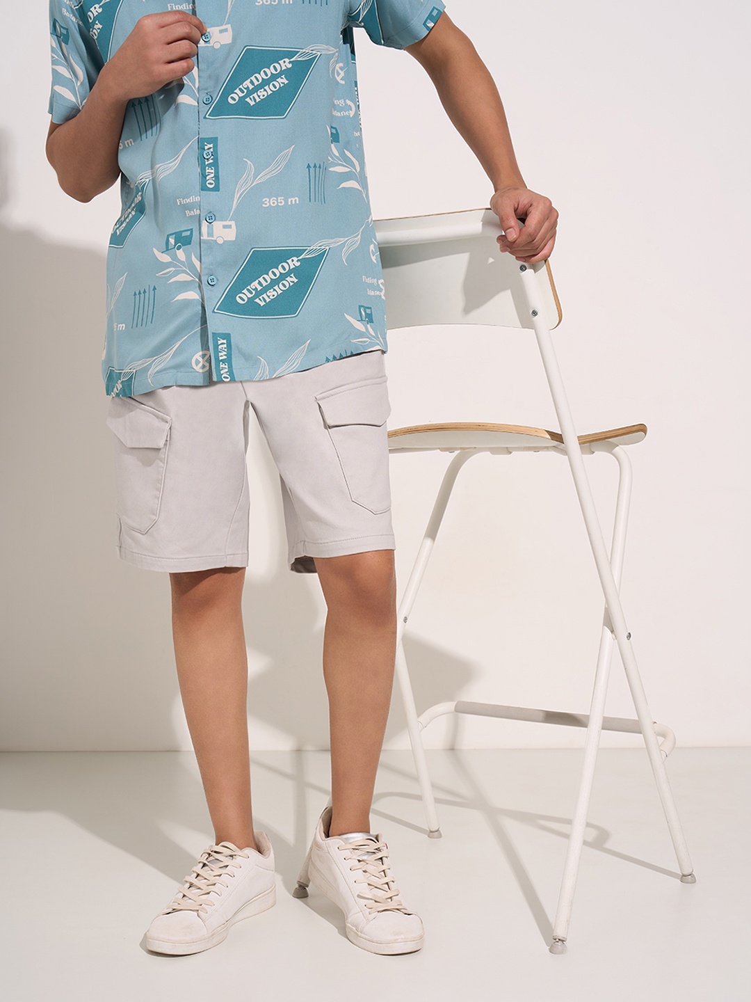 

7 Alt by Pantaloons Men Cargo Shorts, Off white