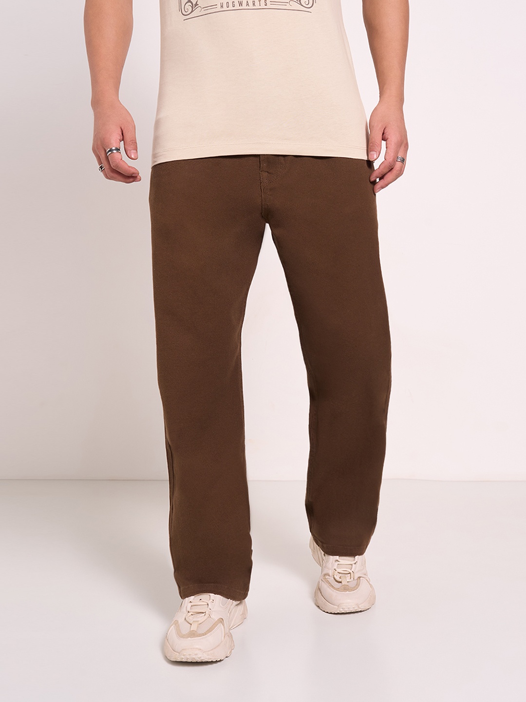 

SF JEANS by Pantaloons Men Flared Low Distress Jeans, Brown