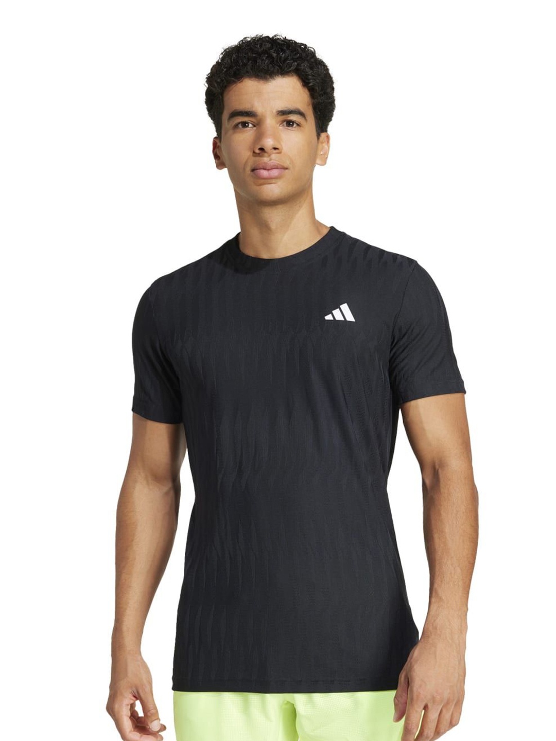 

ADIDAS T Freelift Logo Detail Slim Fit T-shirt, Black