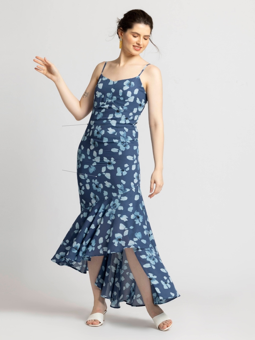 

JULO Floral Print Maxi Dress, Blue