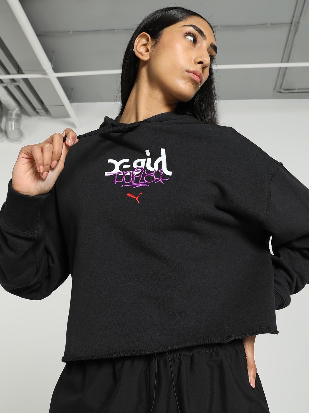 

Puma x X-Girl Printed Women's Hoodie, Black