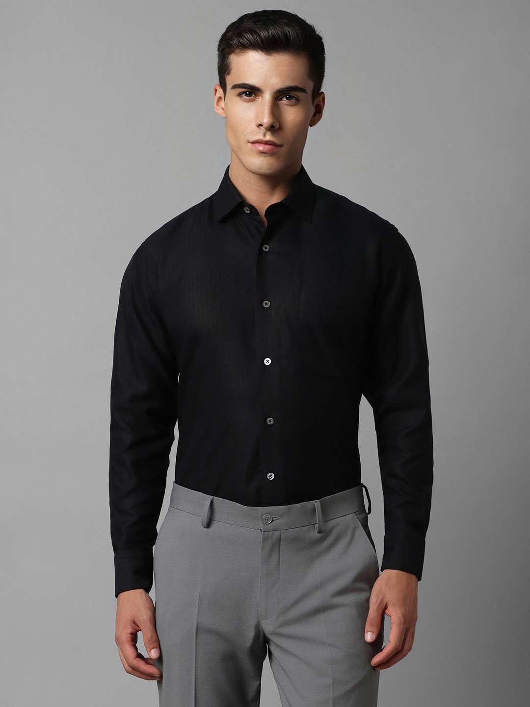 

Luxure by Louis Philippe Men Opaque Formal Shirt, Black