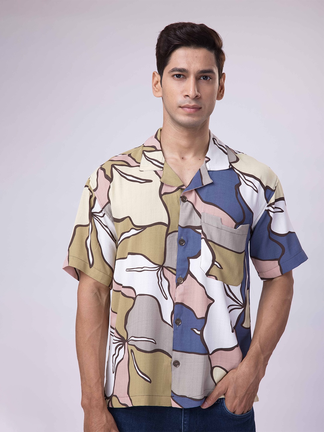 

Big Bunny Men Custom Opaque Printed Casual Shirt, Multi