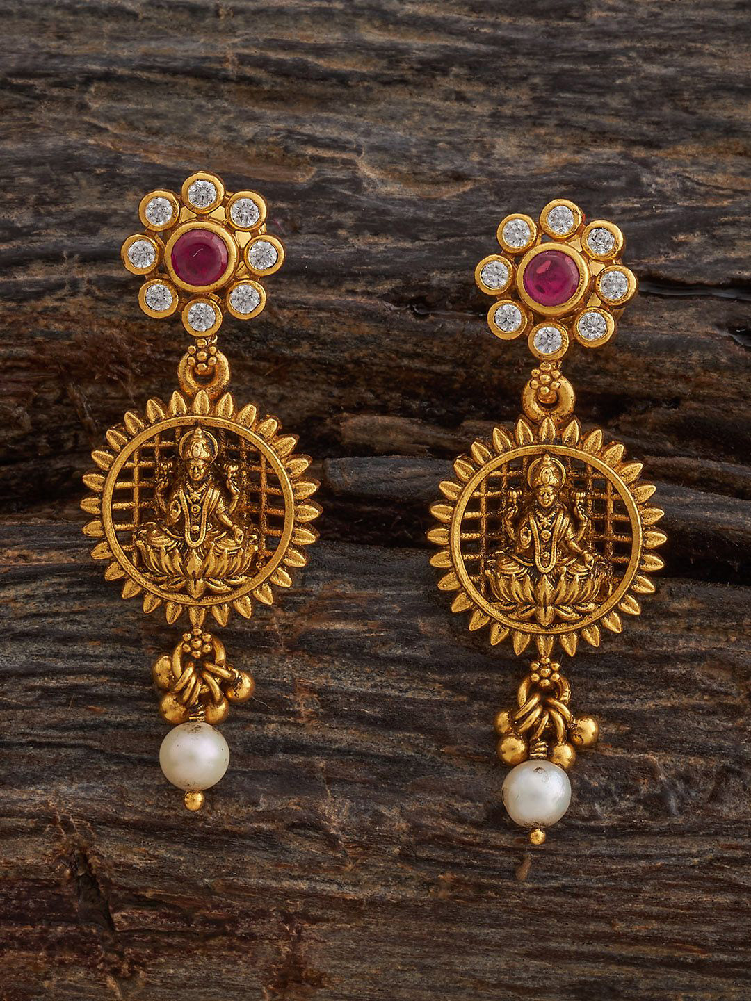 

Kushal's Fashion Jewellery Contemporary Drop Earrings, Red