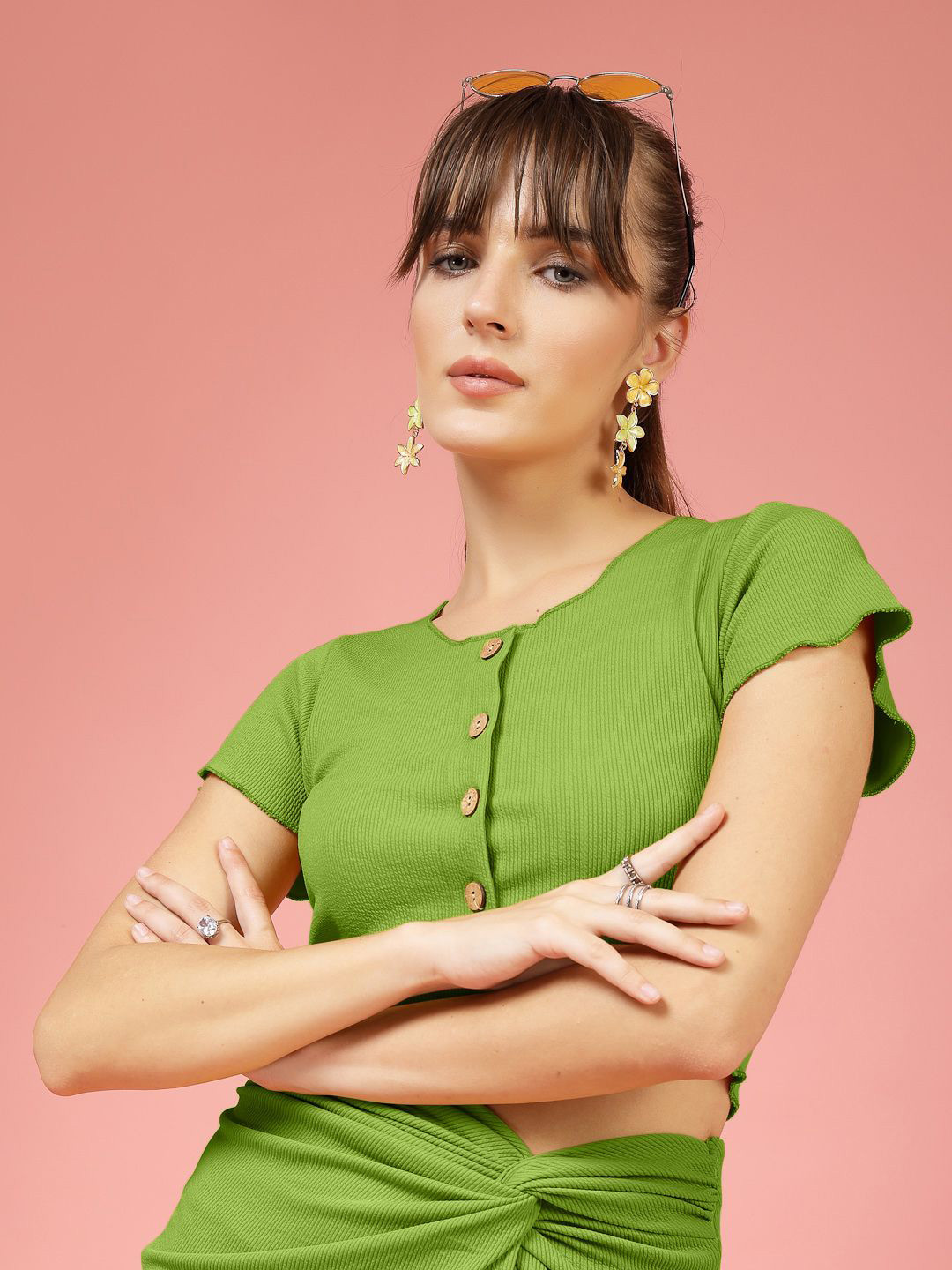 

DressBerry Crop Top, Green