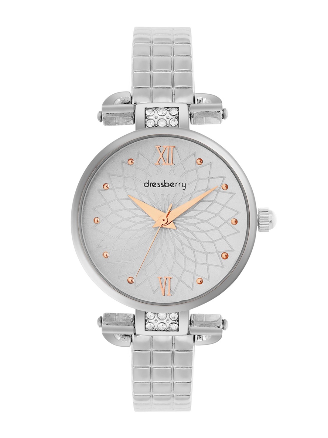 

DressBerry Women Brass Embellished Dial & Wrap Around Straps Analogue Watch MFB-DB25-4A, Silver