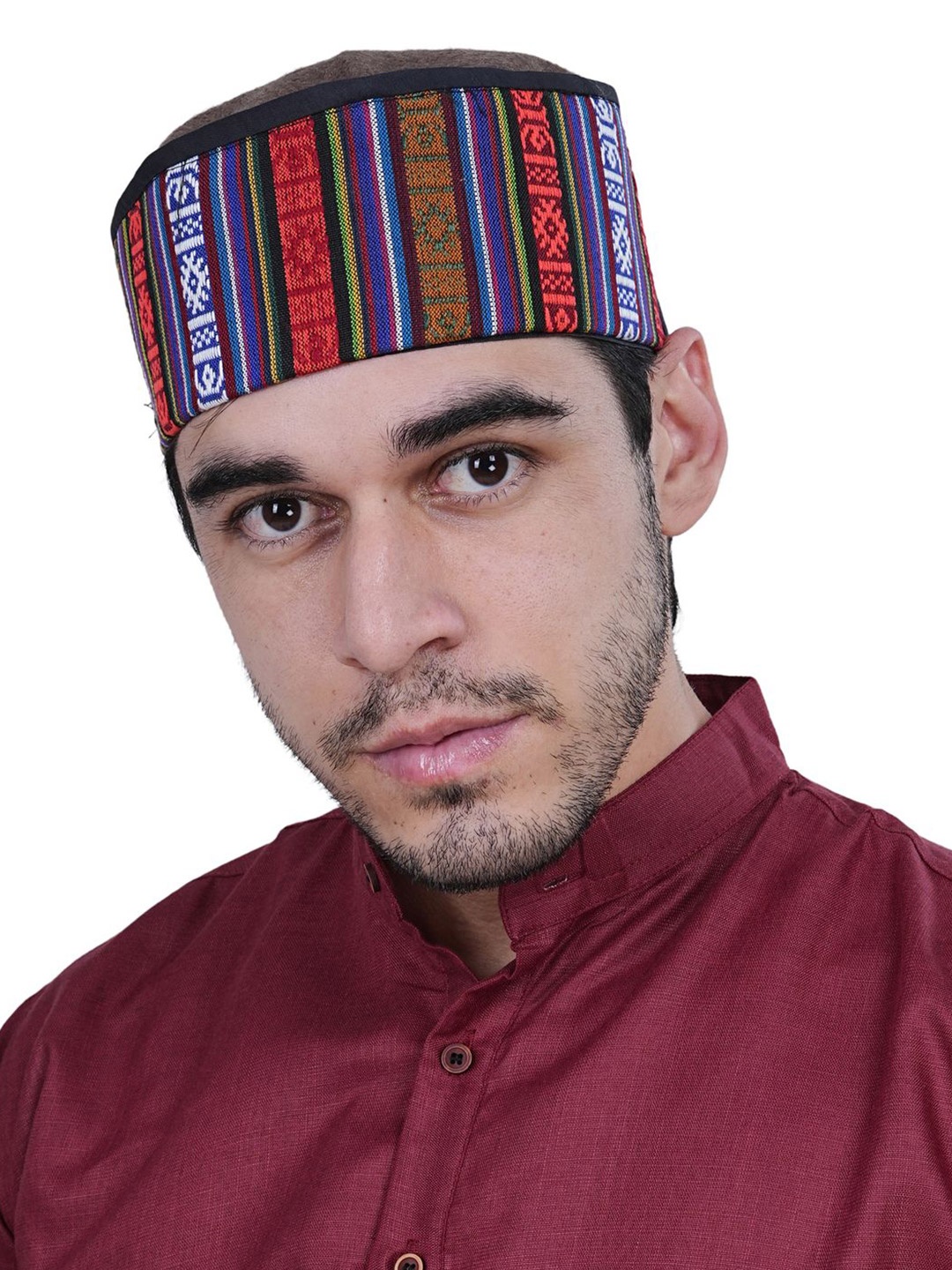 

TEEMOODS Men Himachali Kullu Woollen Cap, Brown