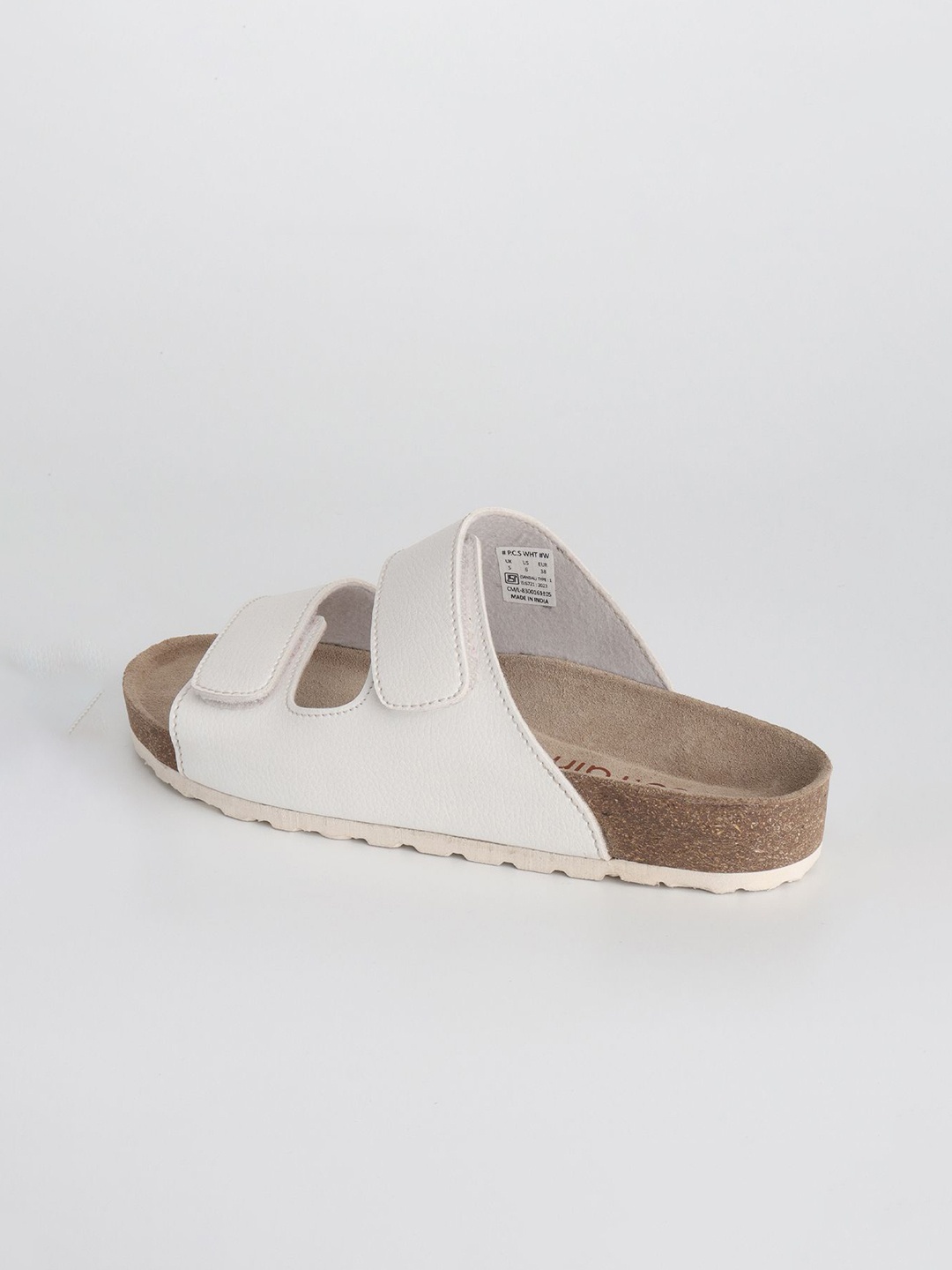 

NoStrain Women Parallel Cork Flats, White