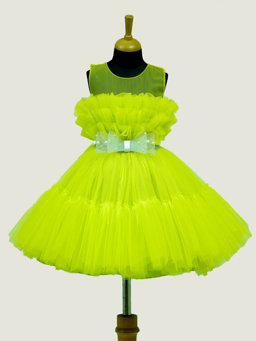 

Li&Li Girls Boutique Lime Green Tulle Frill Frock Dresses