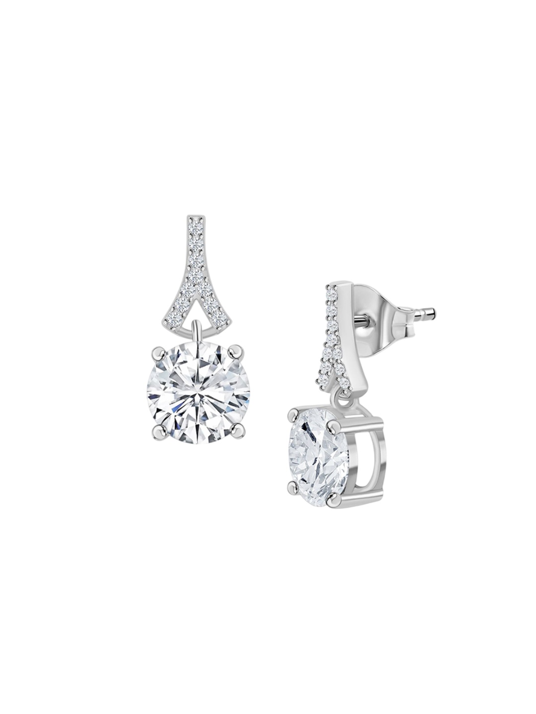 

Ornate Jewels Classic Studs Earrings, White