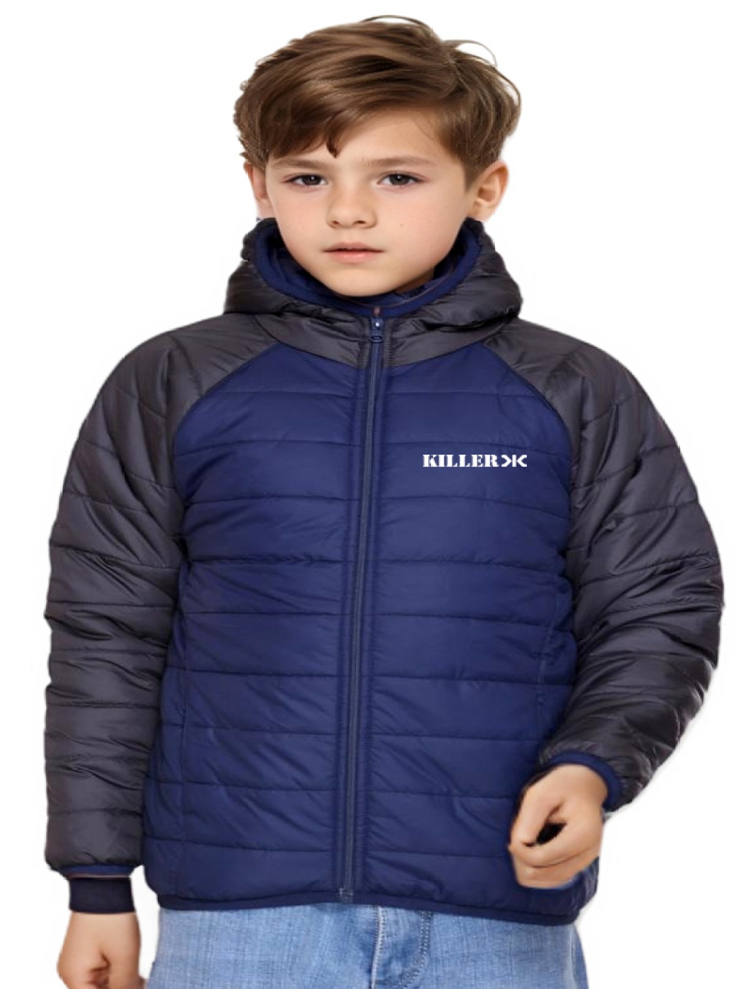 

Killer Boys Colourblocked Puffer Jacket, Navy blue