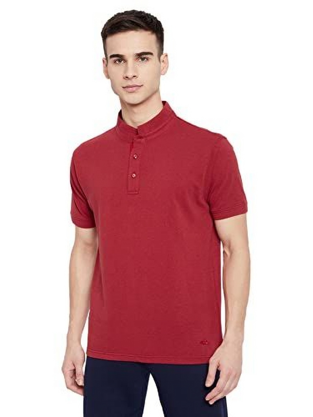 

PERF Men Polo Collar T-shirt, Red