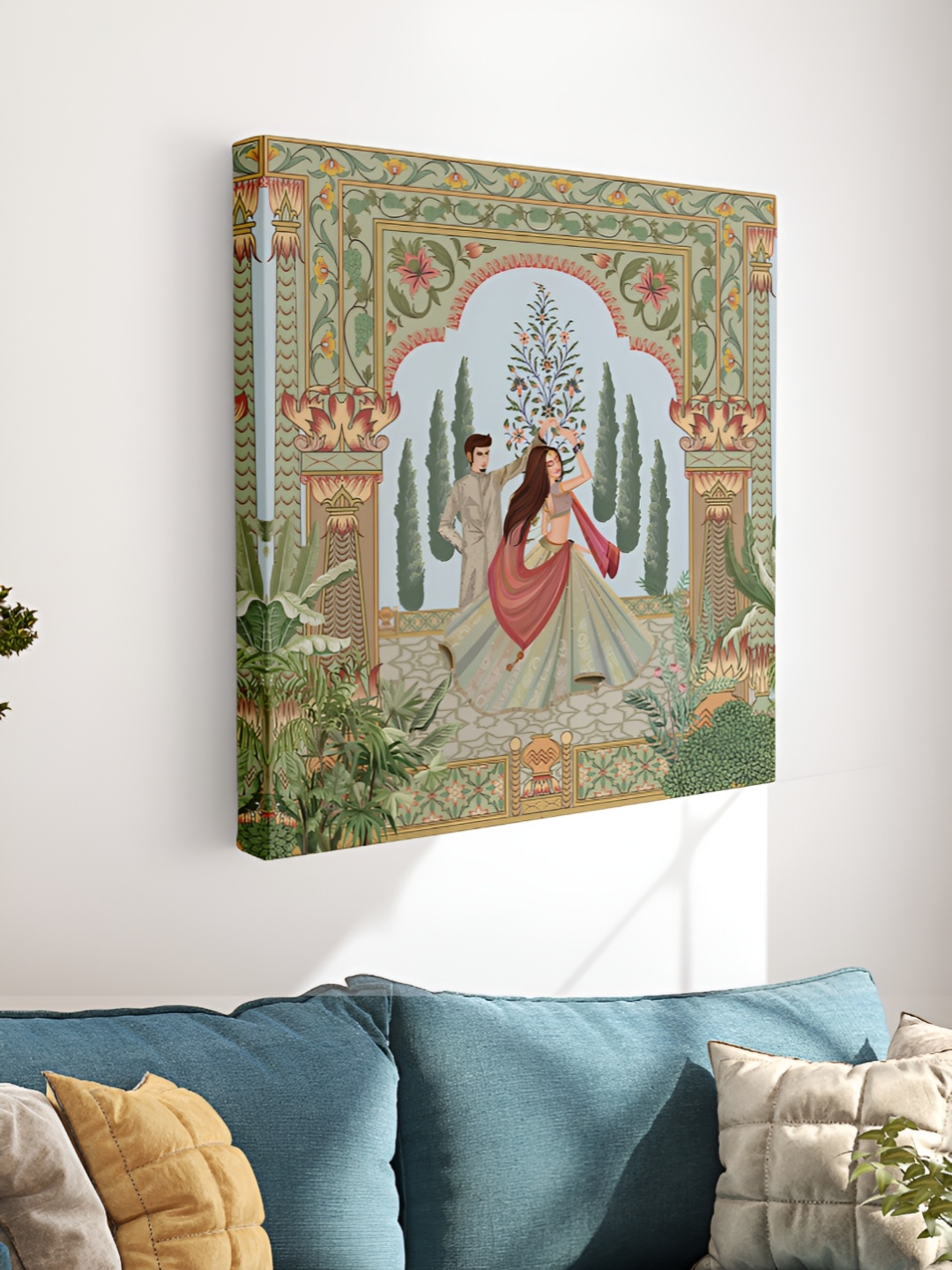

Myntra Elegant Homes Green & Blue 1 Piece Canvas Other Wall Paintings