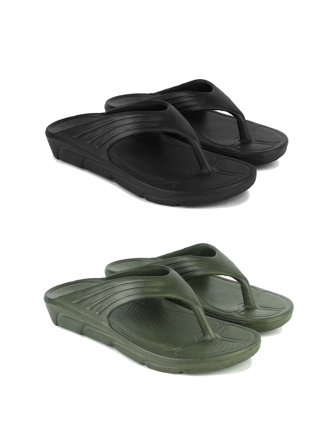 

PENNEN Men Thong Flip-Flops, Olive