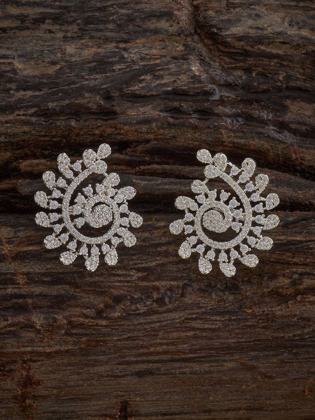 

Kushal's Fashion Jewellery Contemporary Studs Earrings, White