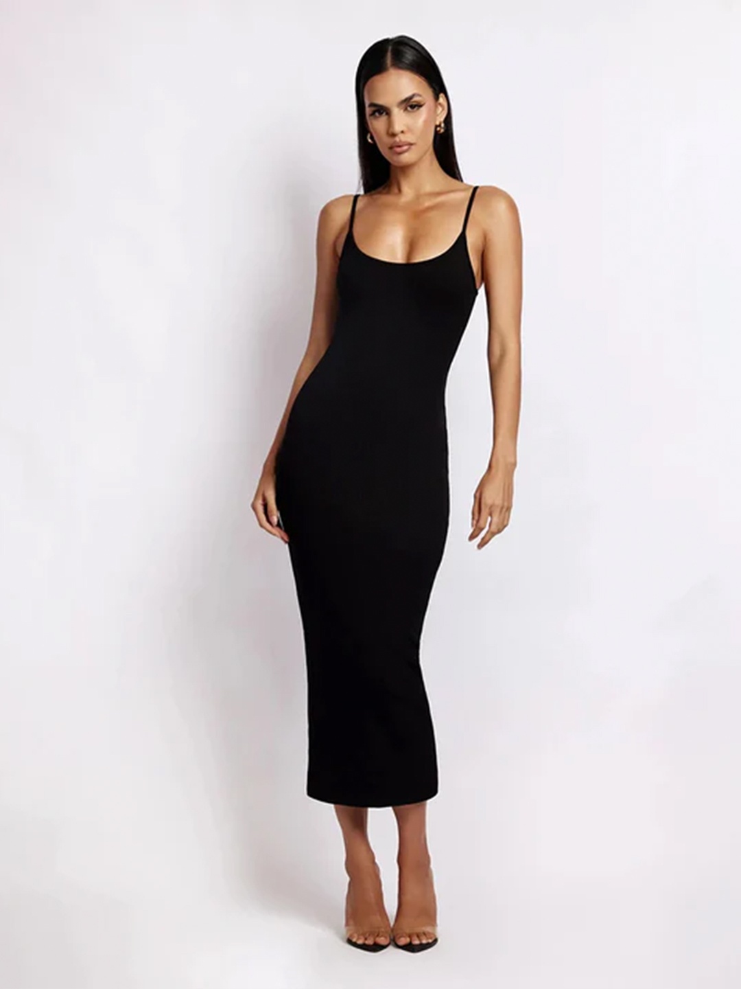 

Cheekee Bodycon Maxi Dress, Black