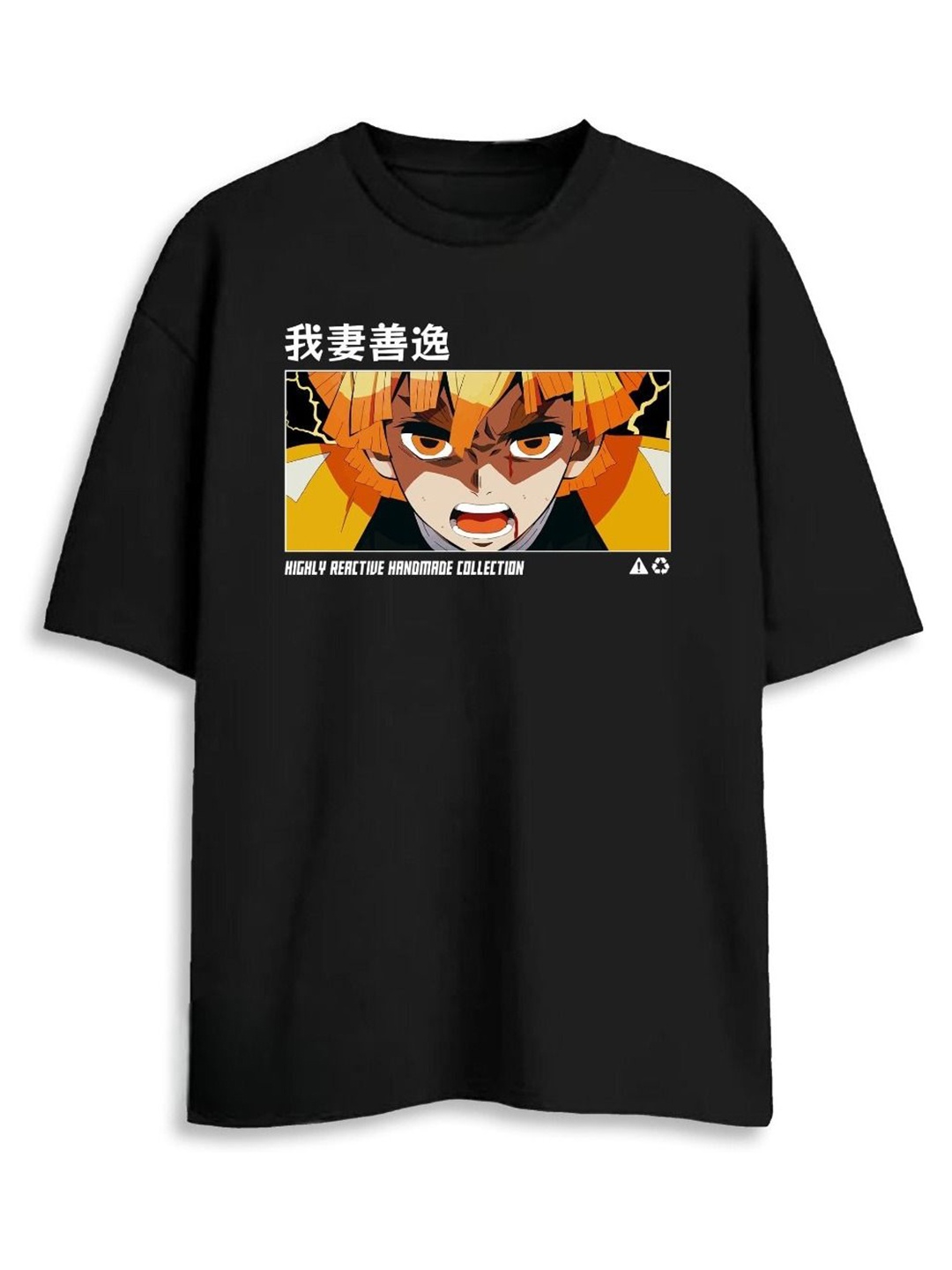 

ZEN1 FASHION Men Printed Abzorb Applique T-shirt, Black