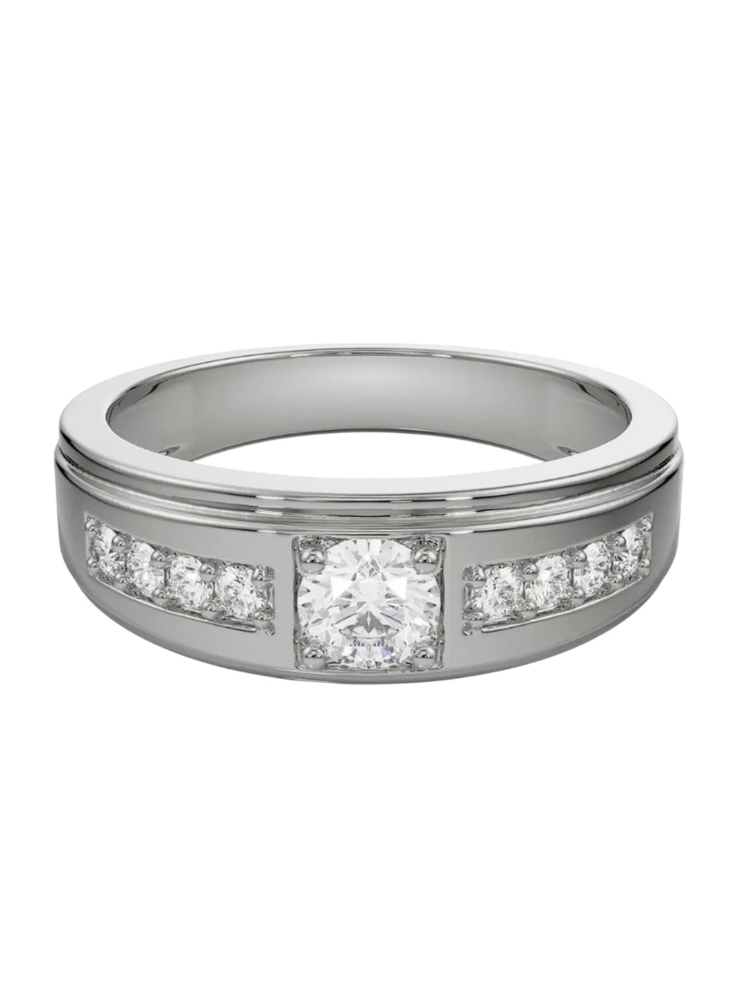 

Emori Stardust Diamond Ring for Men, Silver