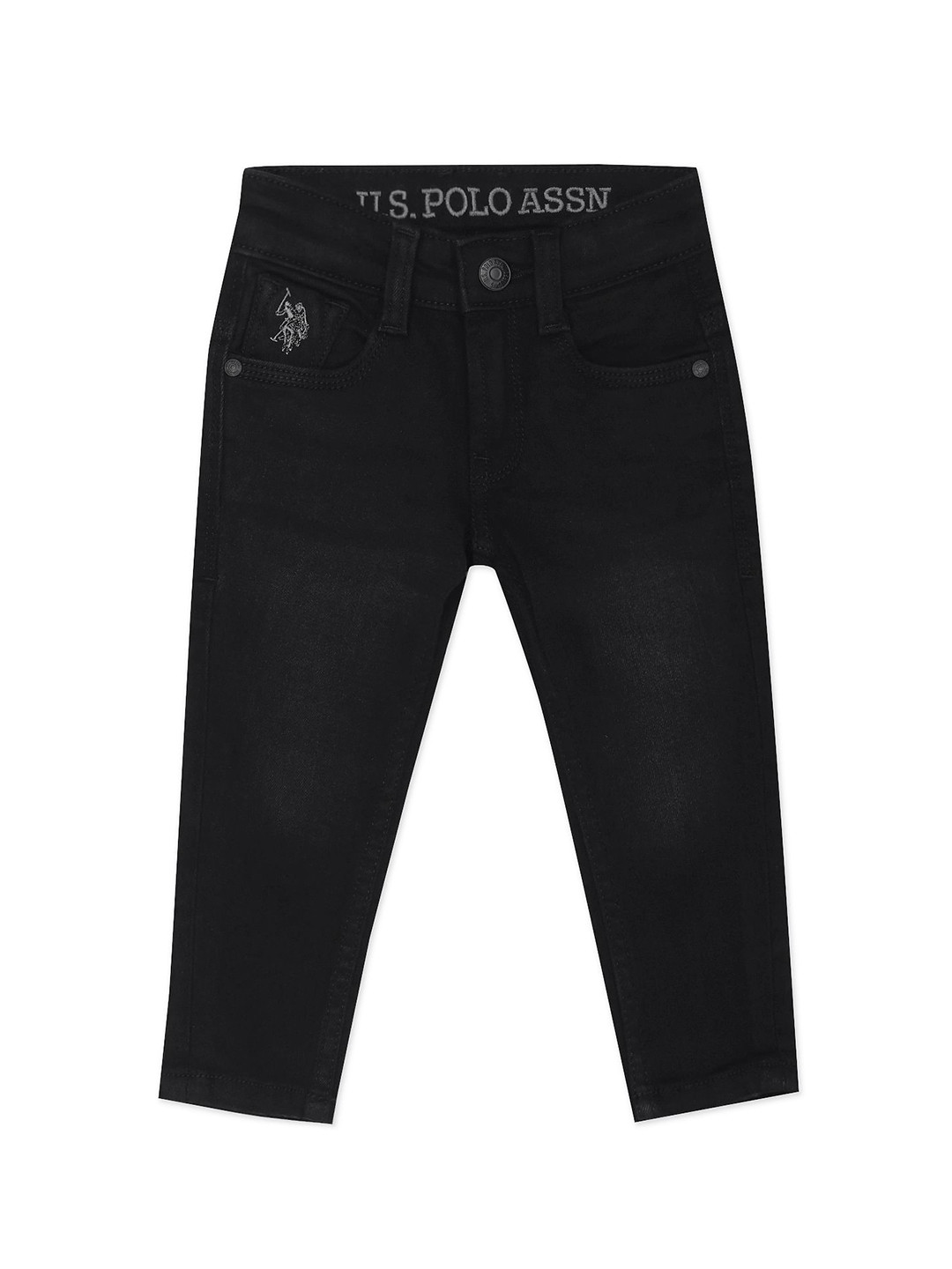 

U.S. Polo Assn. Kids Boys Cotton Slim Fit Jeans, Black