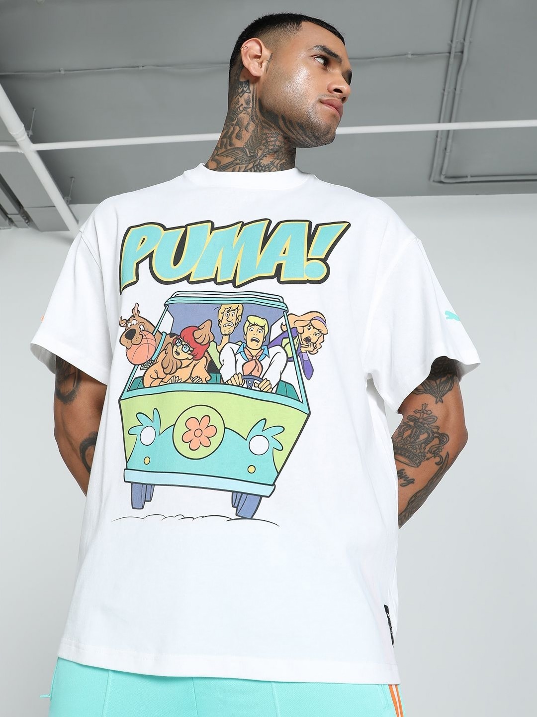 

PUMA Hoops Men Printed Applique T-shirt, White