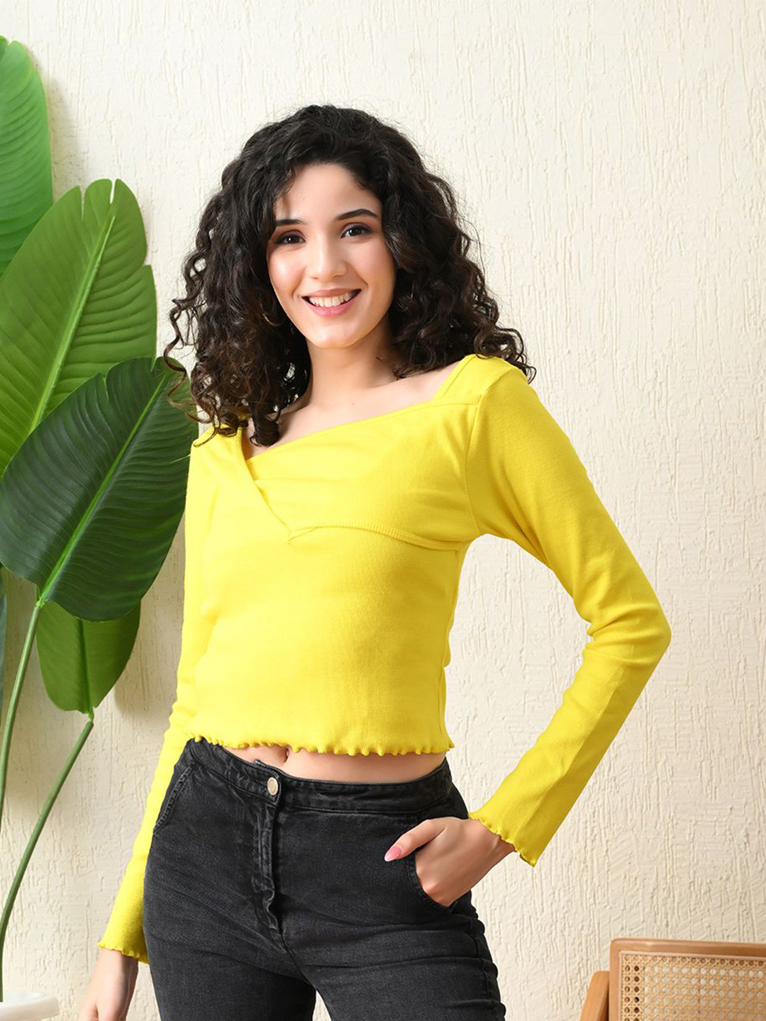 

Unifringe Cotton Top, Yellow