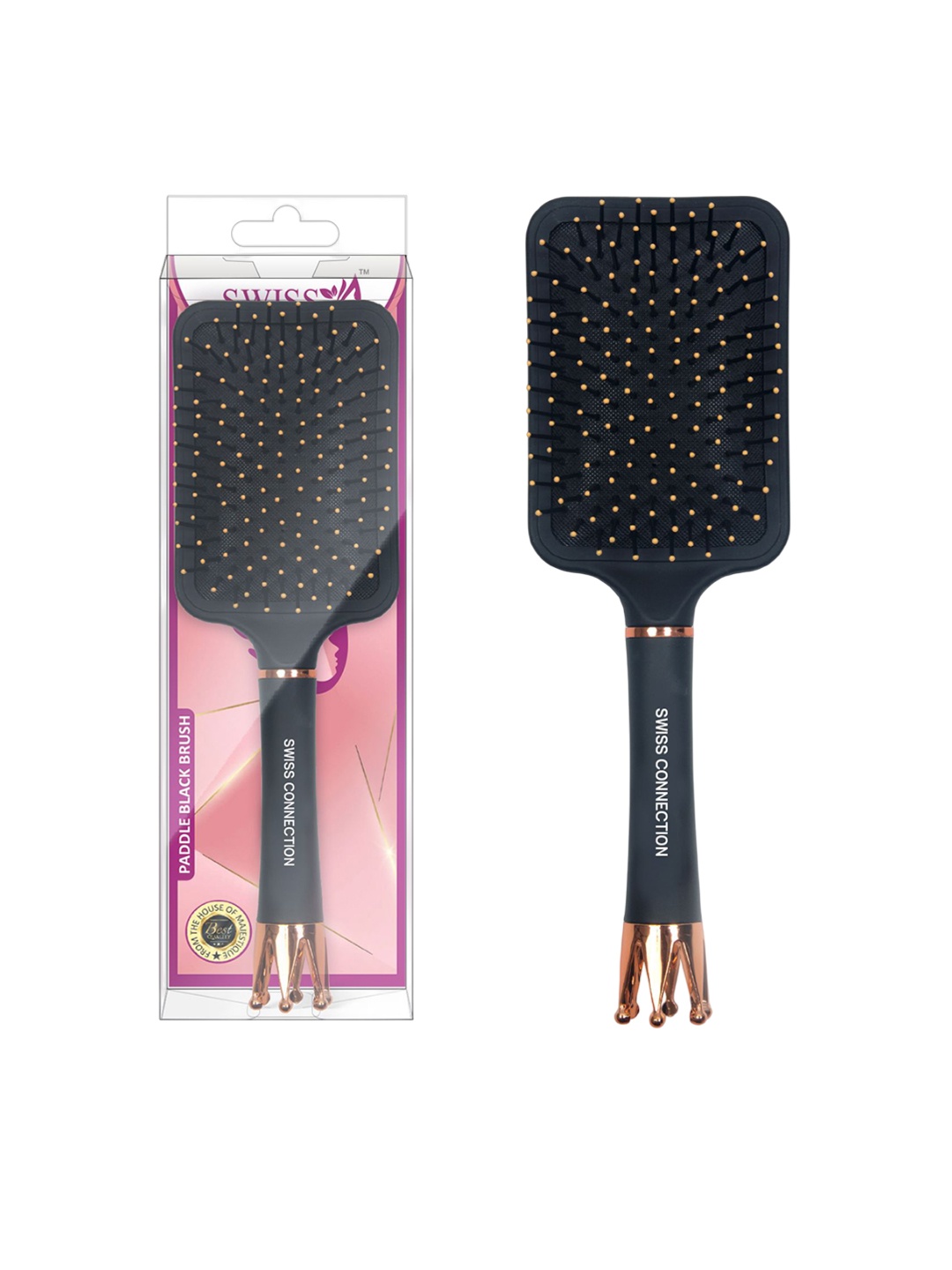 

Swiss Connection Paddle Black Brush- Black