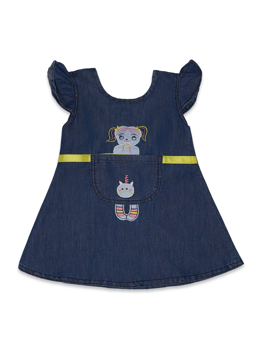 

BAESD Denim A-Line Dress, Navy blue